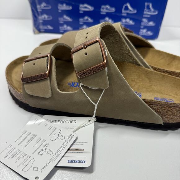 NIB • Birkenstock Arizona Soft Footbed Waxy Leather Size: 38 L7/M5- Normal Width - Picture 5 of 8